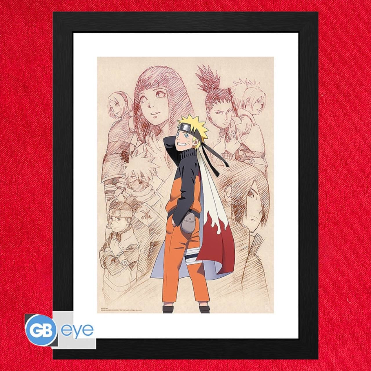 NARUTO SHIPPUDEN - Framed print "Naruto & His Allies" (30×40)