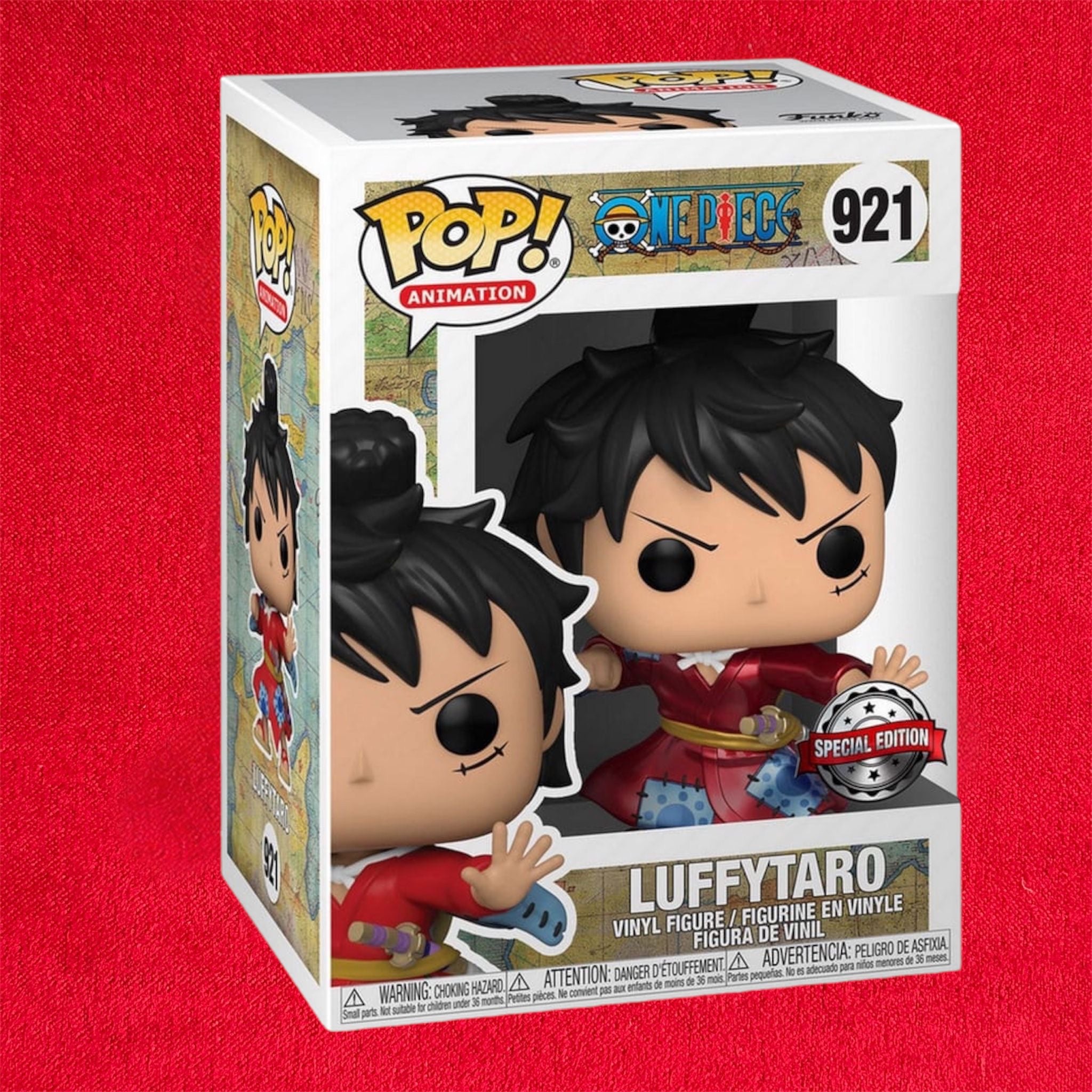 One Piece POPI Television Vinyl Figure Luffy in Kimono 9 cm Metallic Special Edition