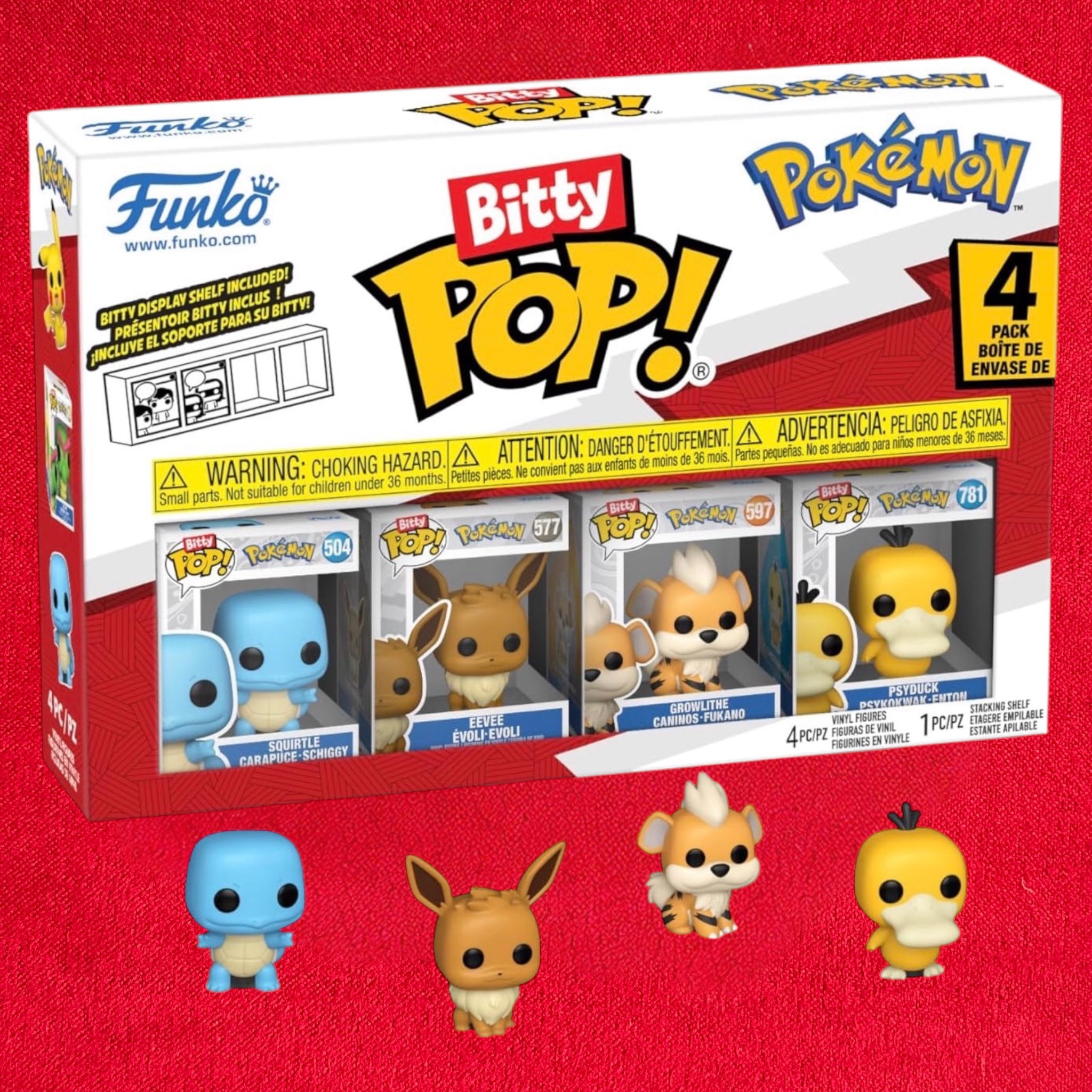 Bitty Pokemon POP! Vinyl Figure
4-Pack Series Squirtle 2,5 cm
