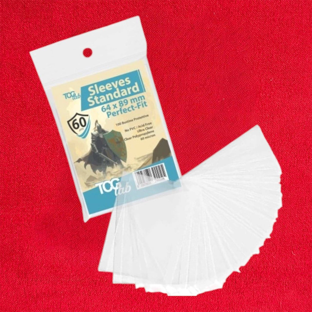 TcgLab - 100 Bustine Protettive Standard Perfect Fit - Ultra Clear - 60 micron