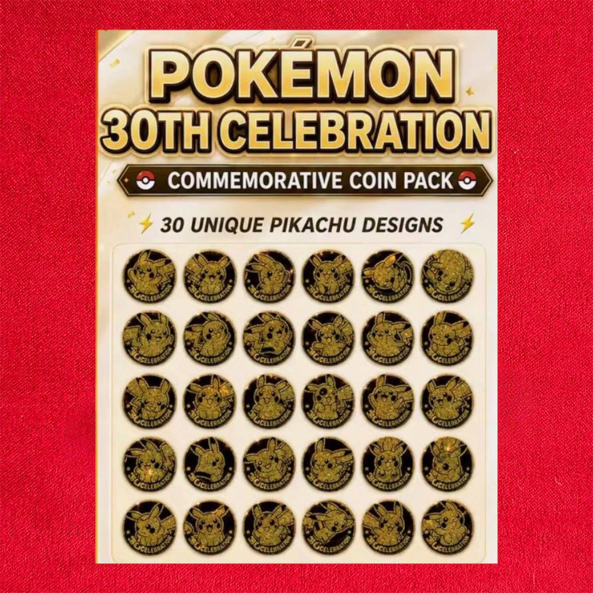 Pokémon TCG Chinese 30th Anniversary Coin Promo Set