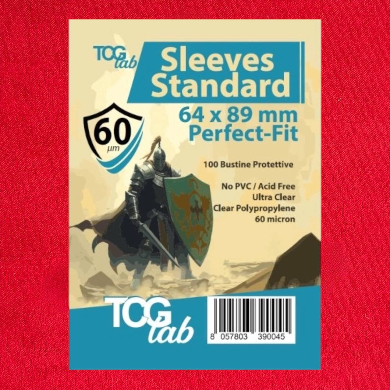TcgLab - 100 Bustine Protettive Standard Perfect Fit - Ultra Clear - 60 micron