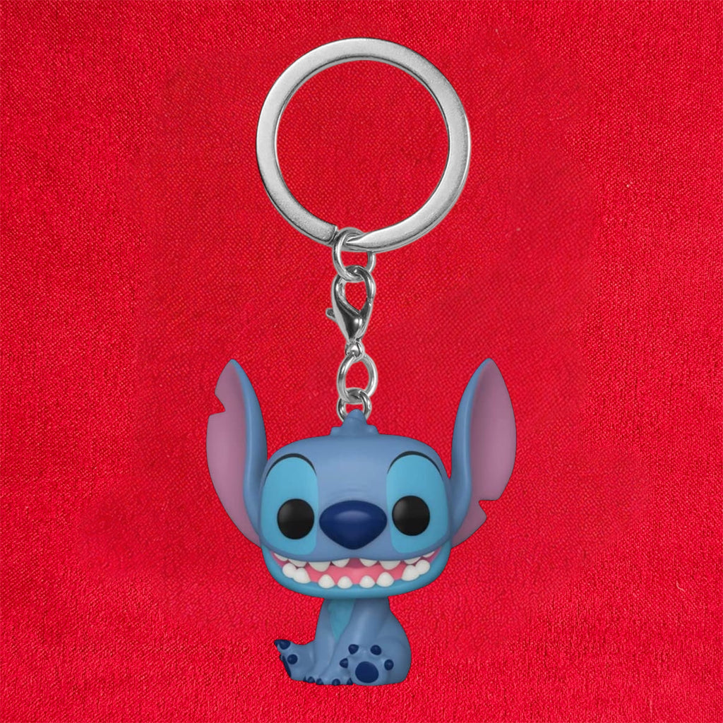 Portachiavi Lilo and Stitch Pocket POP! Vinyl Keychain Stitch Seduto 4 cm