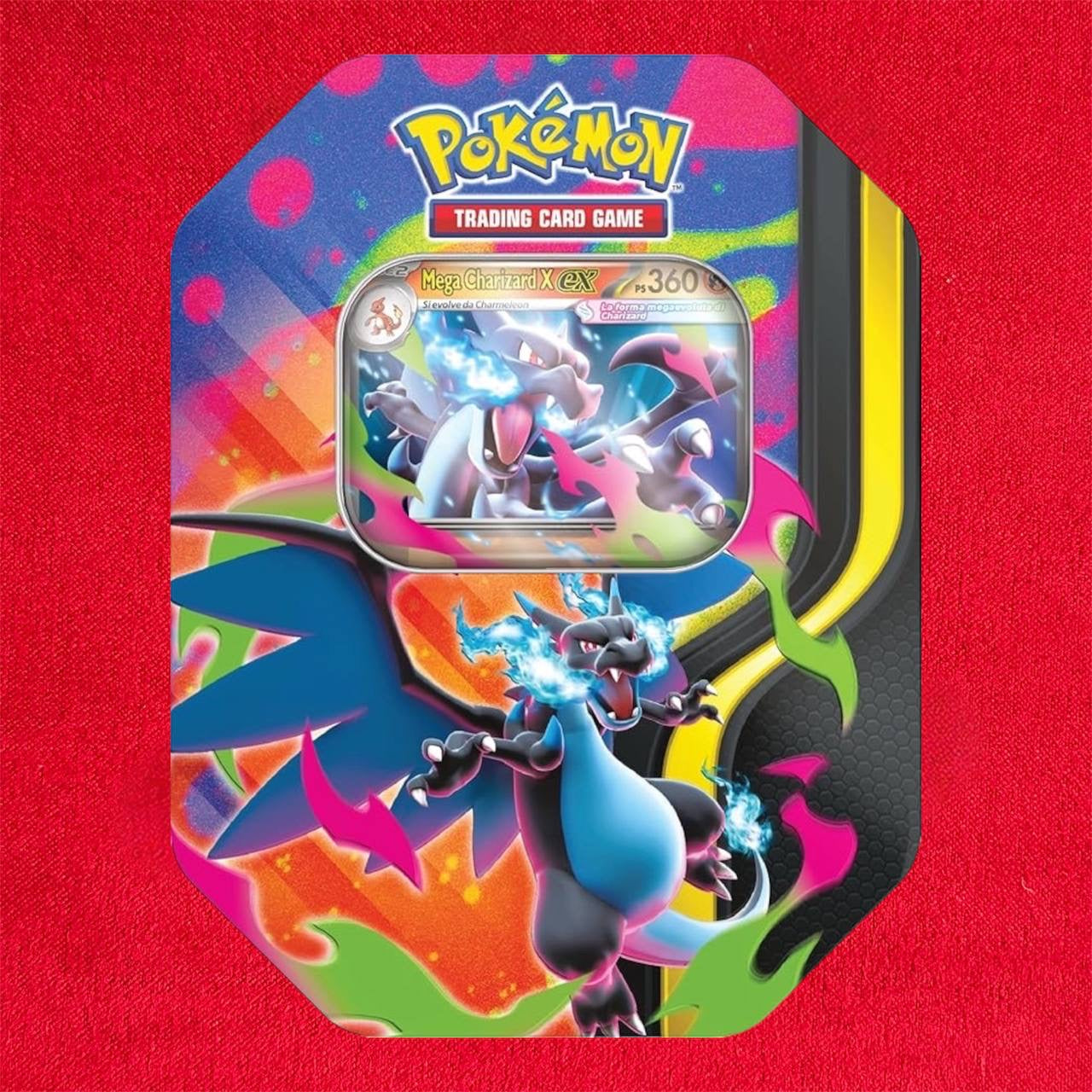 Pokèmon: scatola da collezione Mega Charizard/Mega Charizard X-ex del GCC Pokémon