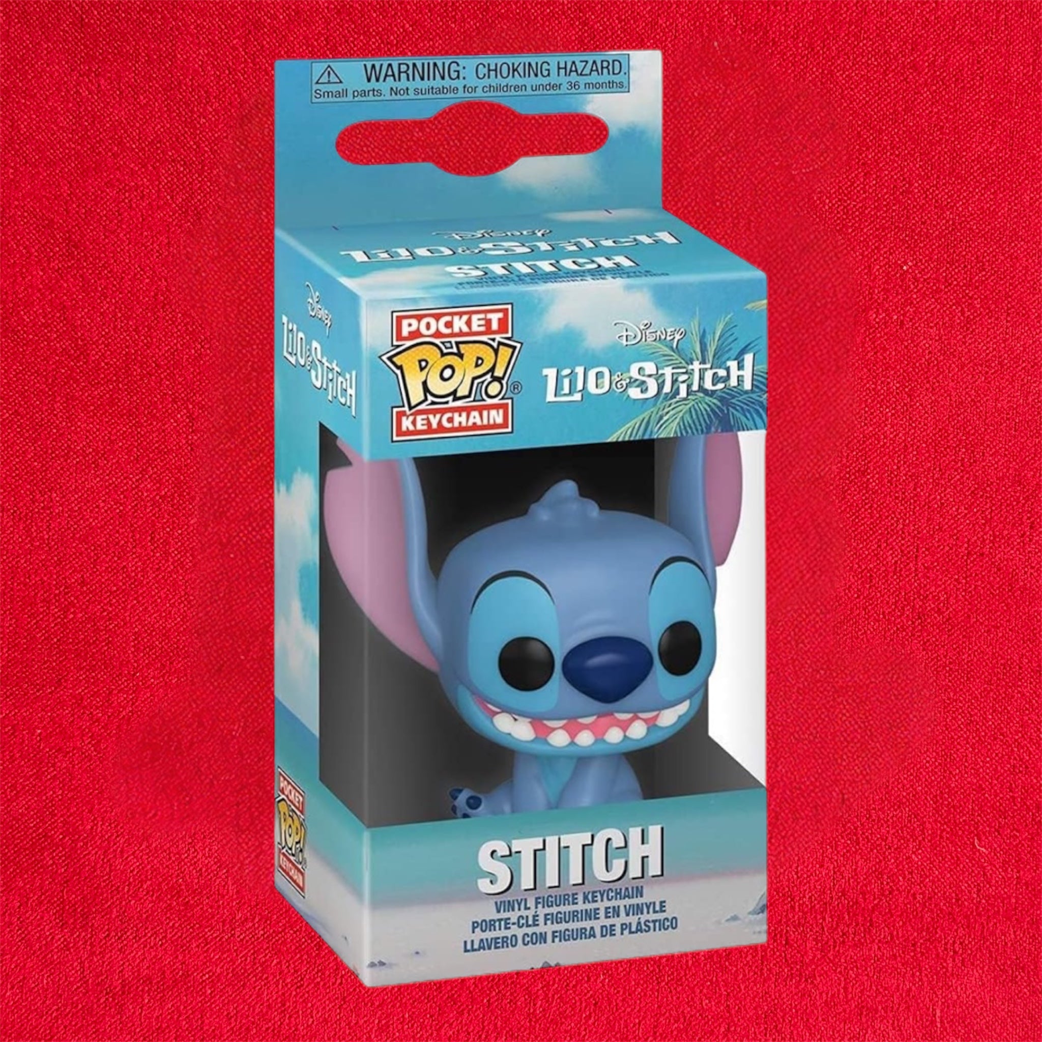 Portachiavi Lilo and Stitch Pocket POP! Vinyl Keychain Stitch Seduto 4 cm