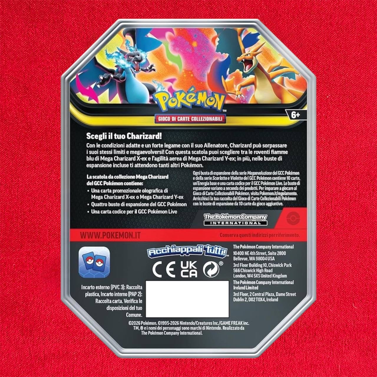 Pokèmon: scatola da collezione Mega Charizard/Mega Charizard Y-ex del GCC Pokémon