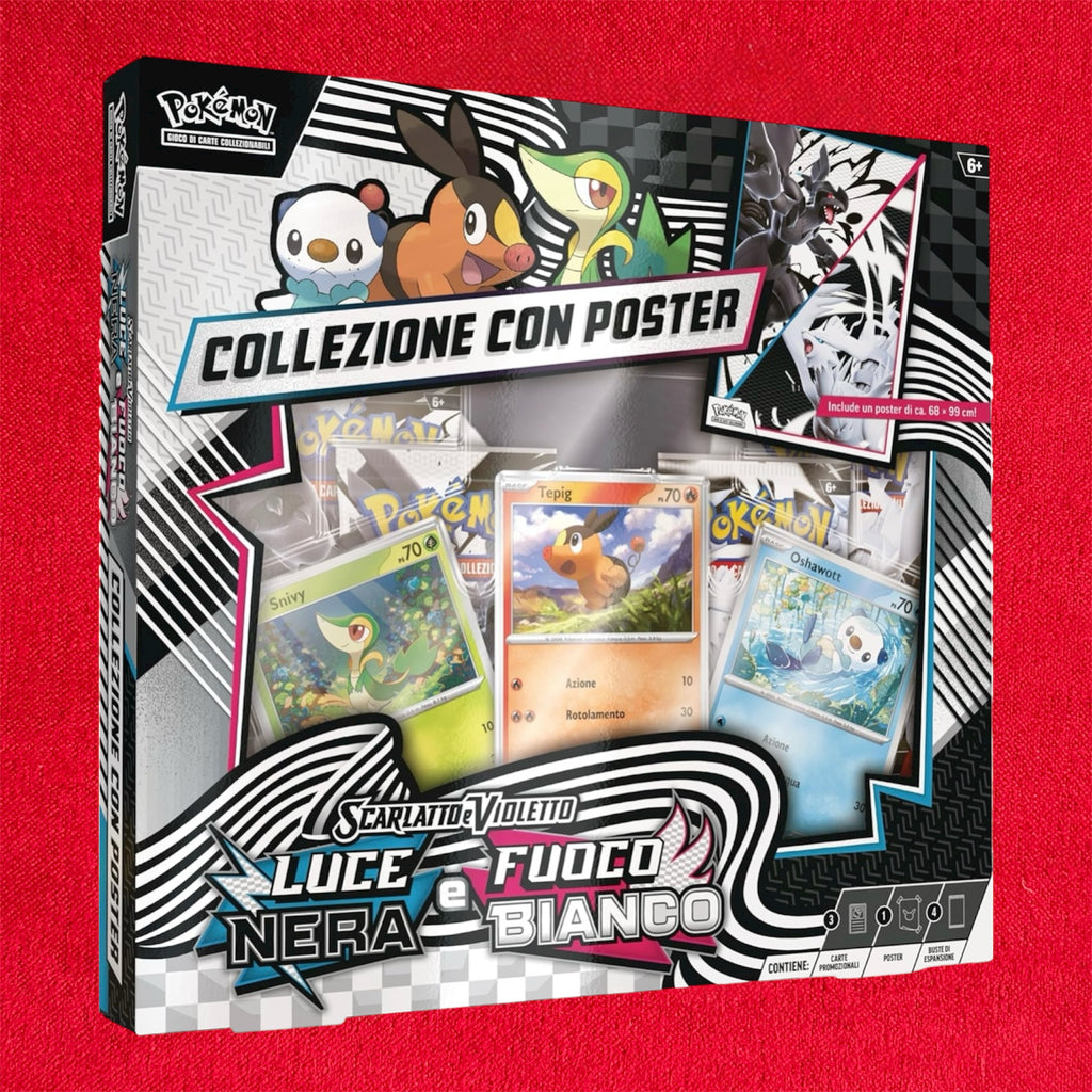 Pokemon - Collezione con Poster Unima - Luce Nera e
Fuoco Bianco- ITA