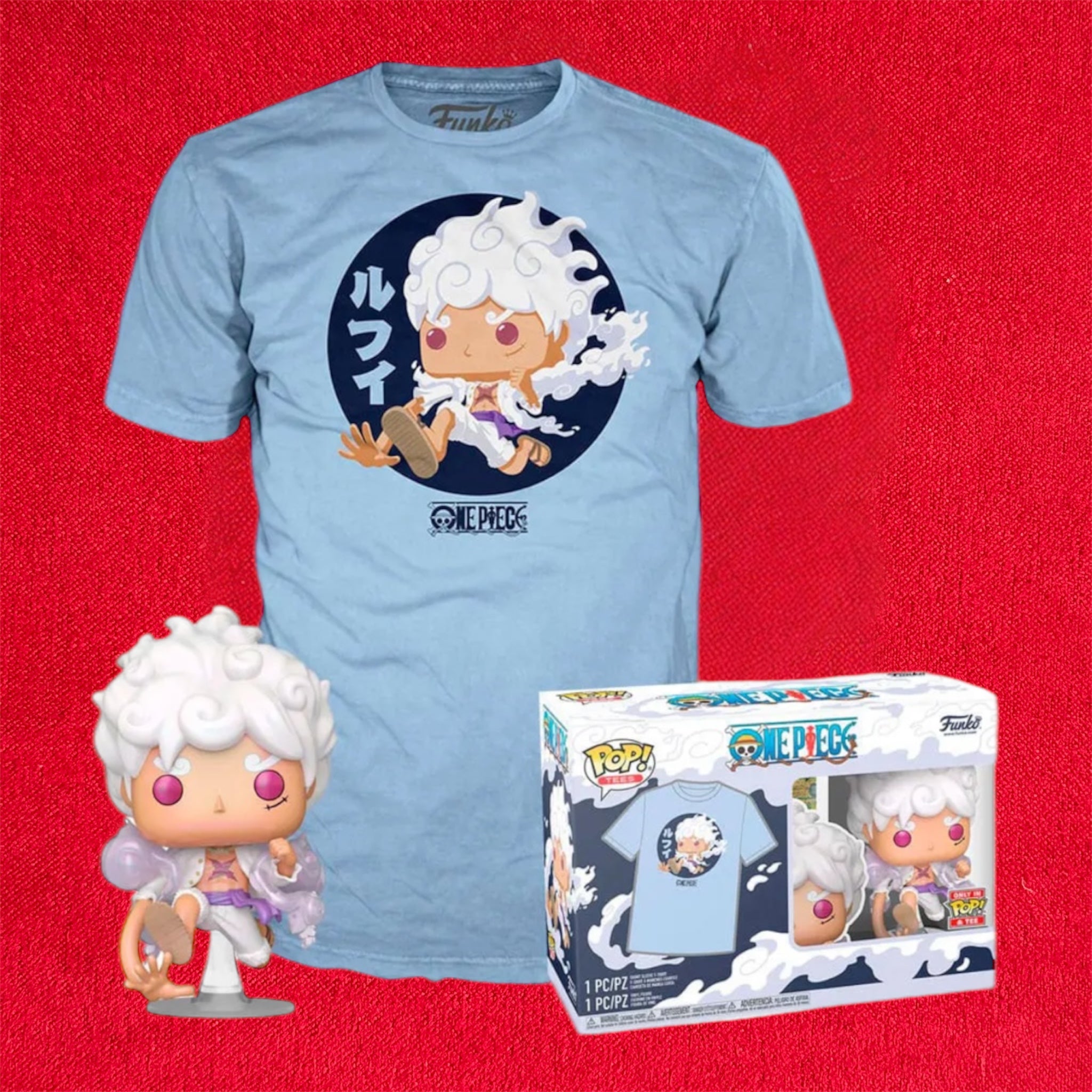 One Piece - Pop Funko e Tee Box Luffy Fifth Gear
Exclusive 9 Cm (T-Shirt L)