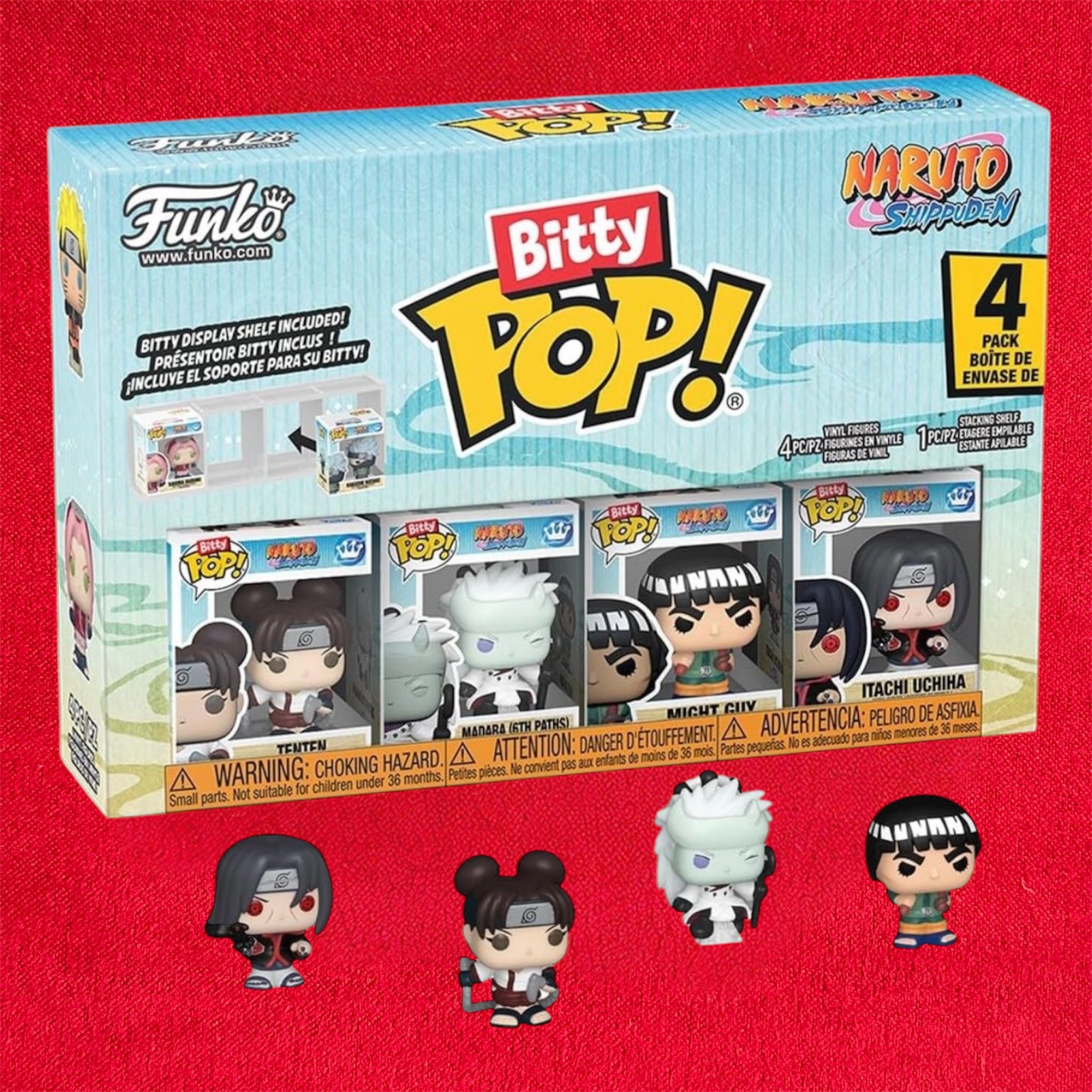 Bitty Naruto
Shippuden POP! Vinyl Figure
Pack da 4 Itachi 2,5 
cm