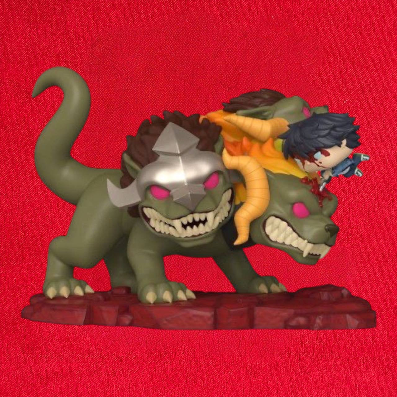 Solo Leveling POP! Deluxe Viny! Figure Jinwoo Vs Cerberus 9 cm