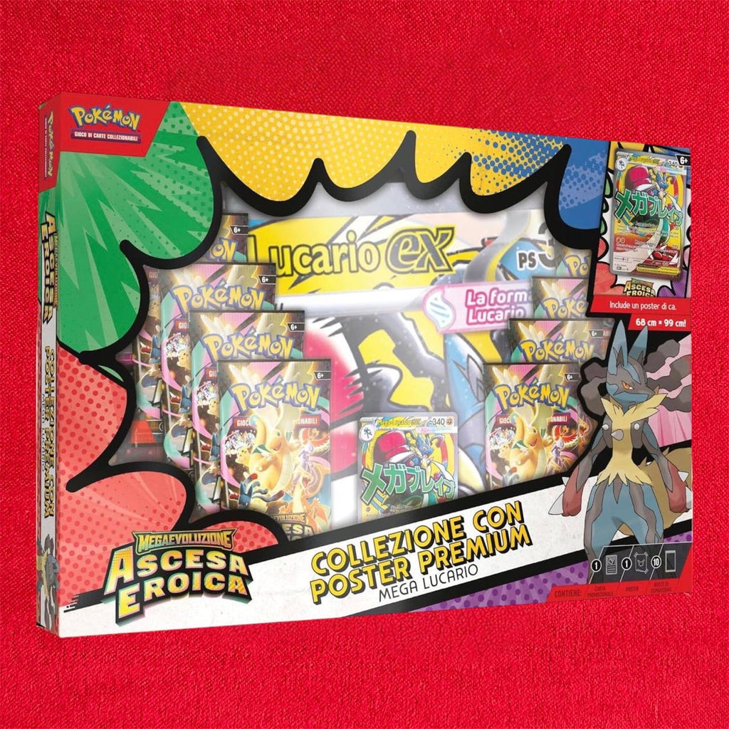 Pokemon ITA MEGAEVO Ascesa Eroica Collezione Poster Lucario