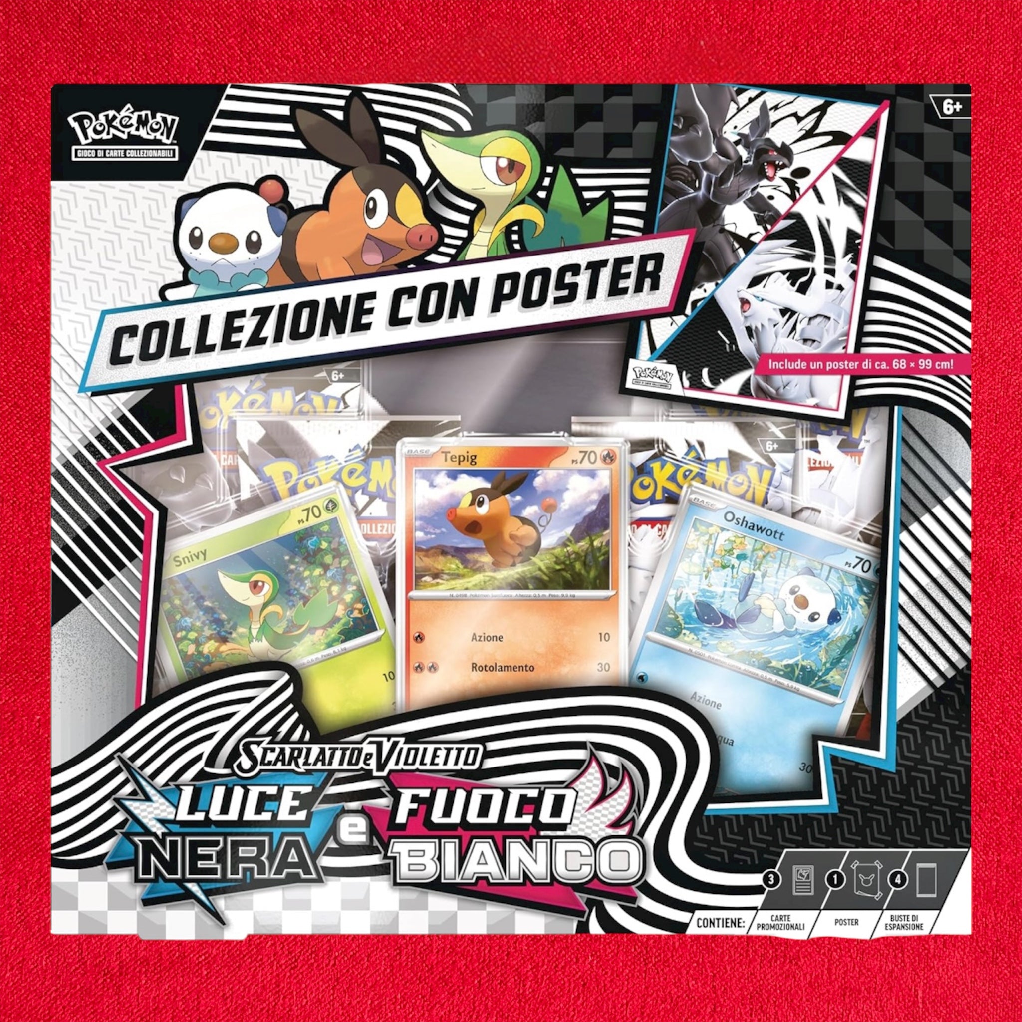 Pokemon - Collezione con Poster Unima - Luce Nera e
Fuoco Bianco- ITA