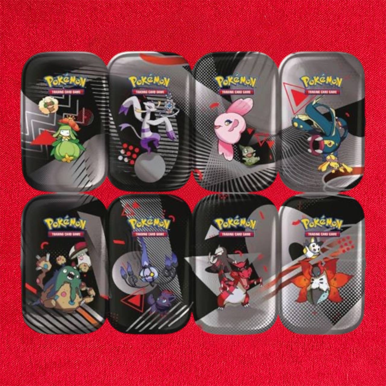Mini Tin Pokémon Luce Nera e Fuoco Bianco x 1 - Artwork casuale