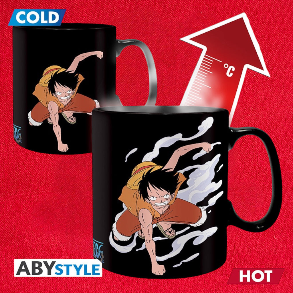 Tazza Luffy e Ace 460 ml Heat Change - One Piece