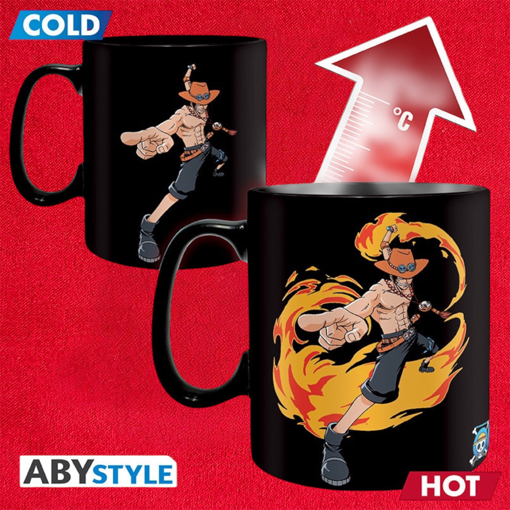 Tazza Luffy e Ace 460 ml Heat Change - One Piece
