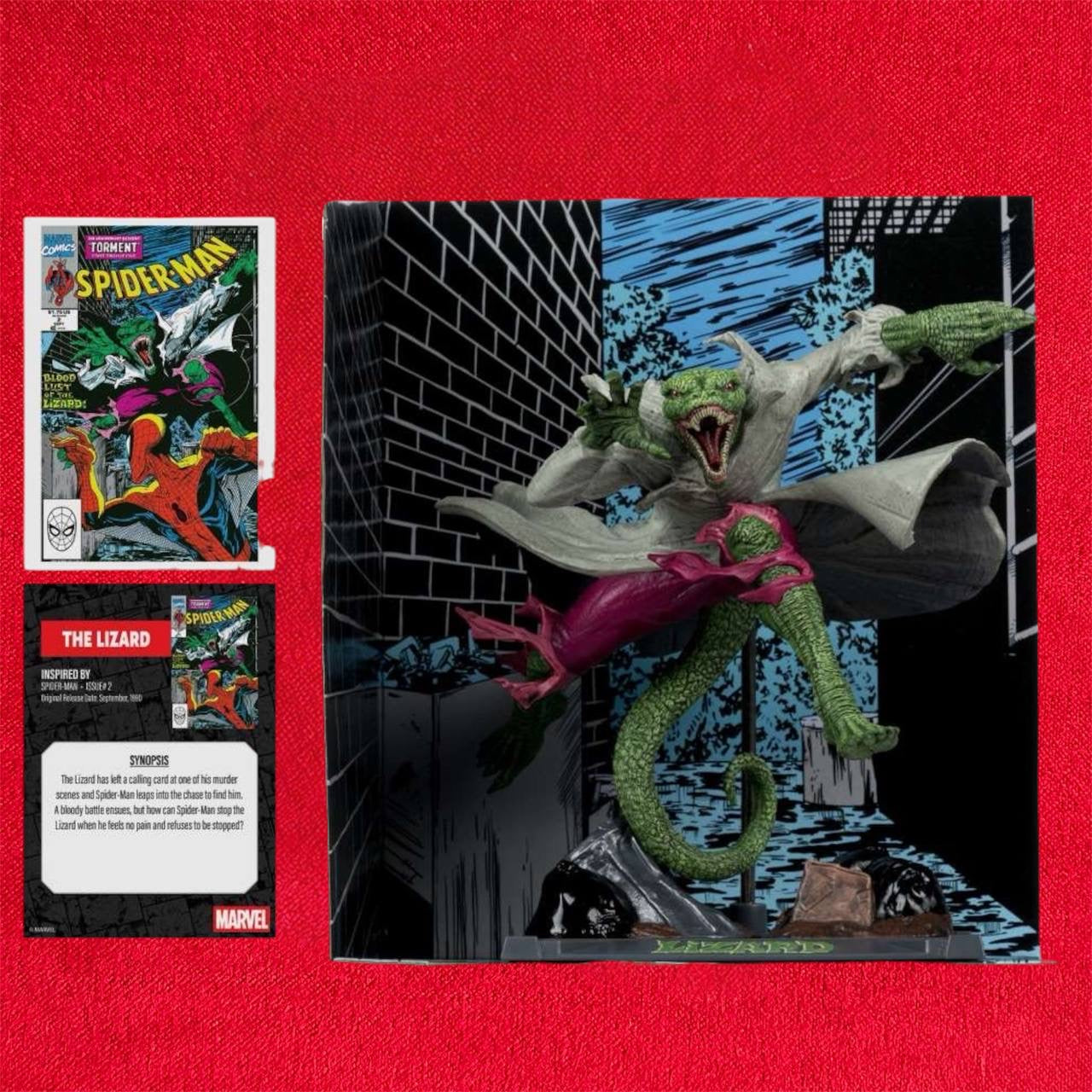 St Marvel Collection: Spiderm-Man the Lizard 18 cm
