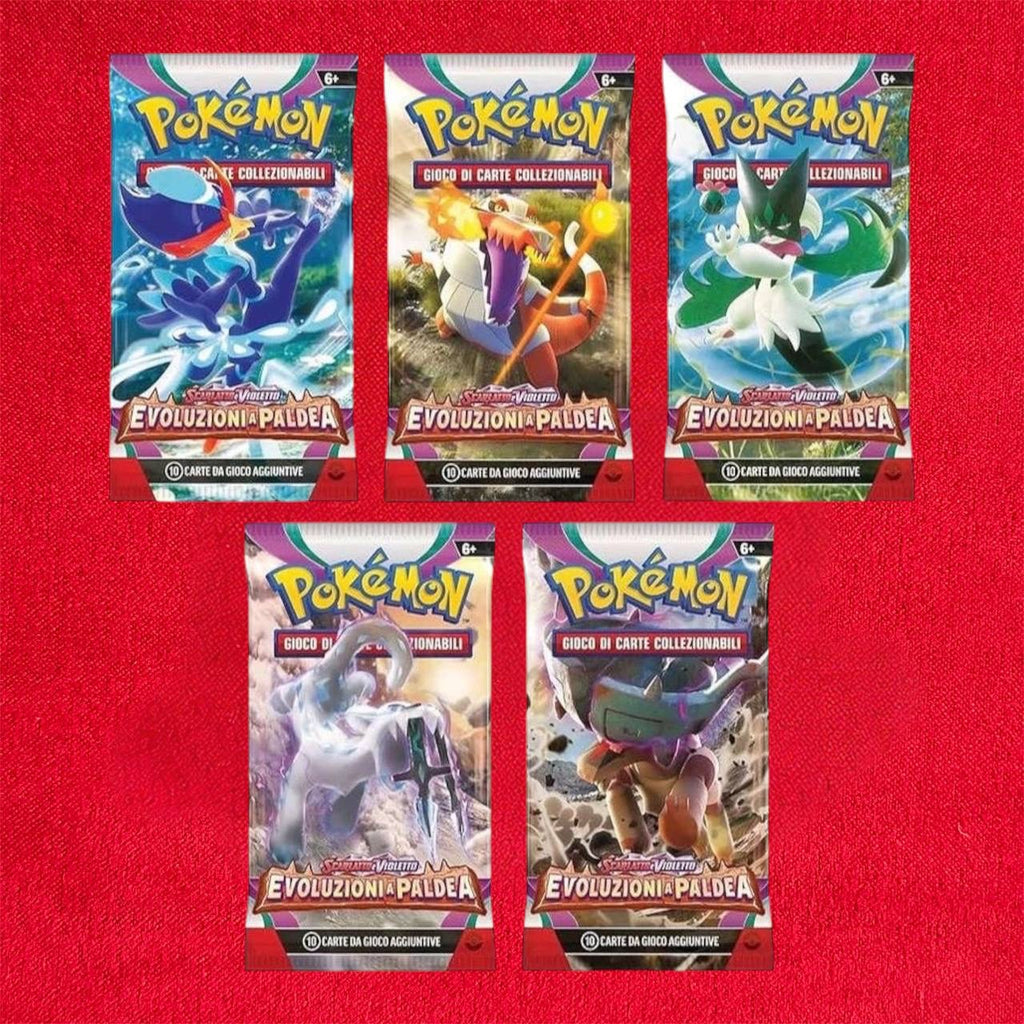 1 x Evoluzione a Paldea Bustina Carte Pokémon - Artwork casuale - ITALIANO