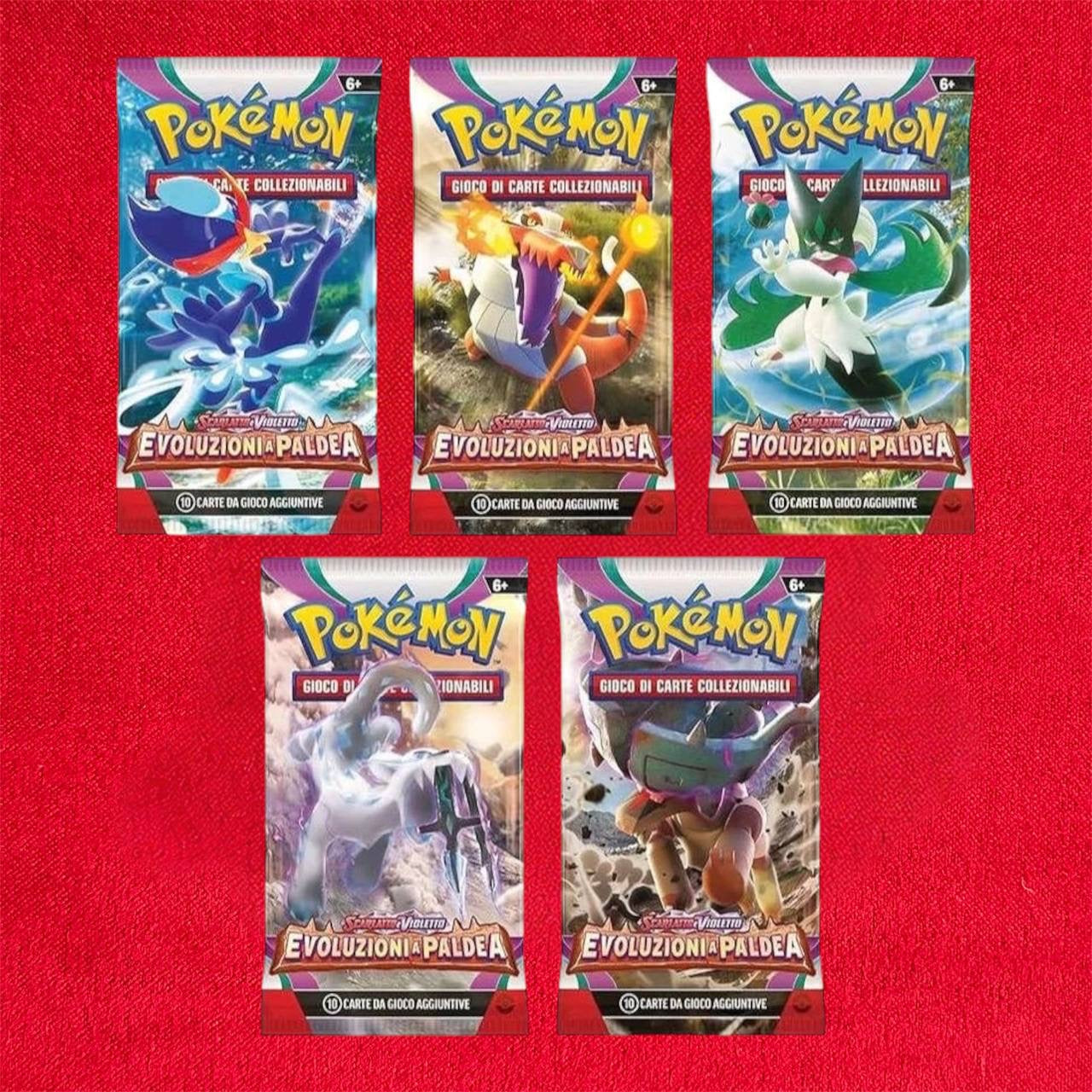 1 x Evoluzione a Paldea Bustina Carte Pokémon - Artwork casuale - ITALIANO