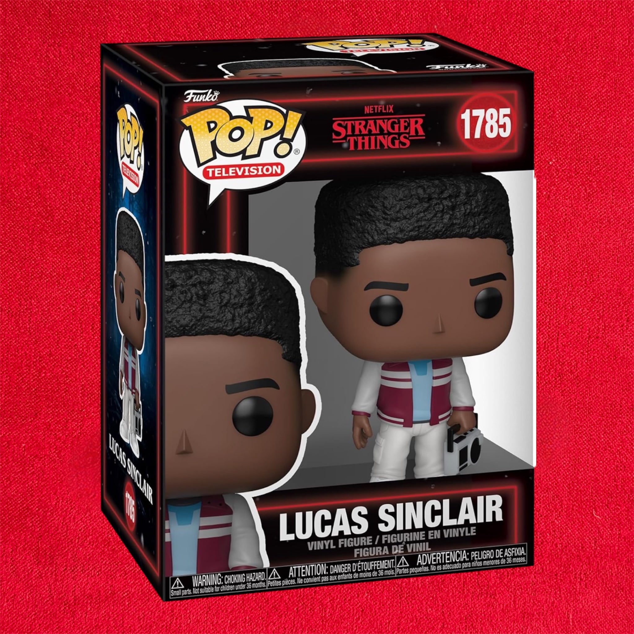 Stranger Things POP! Television
Vinyl Figures Lucas Sinclair with
Boombox 9 cm