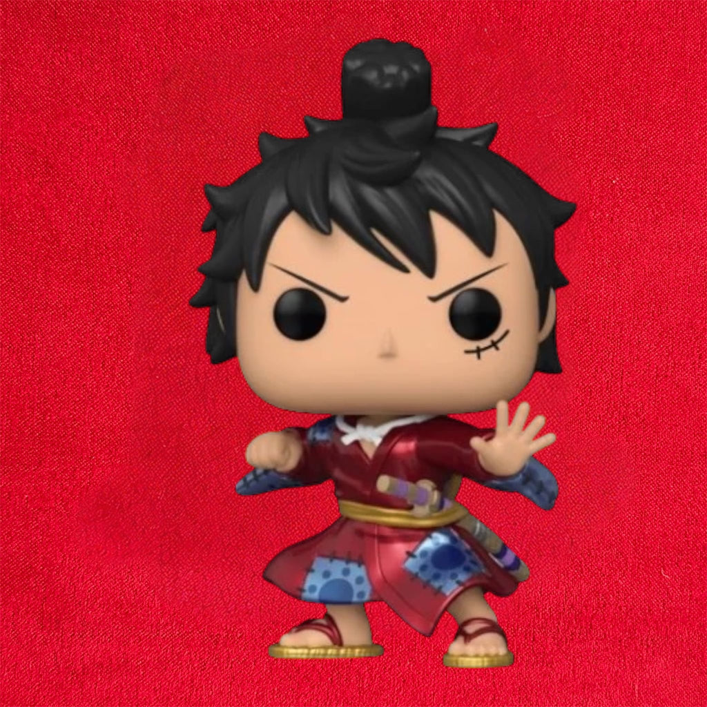 One Piece POPI Television Vinyl Figure Luffy in Kimono 9 cm Metallic Special Edition