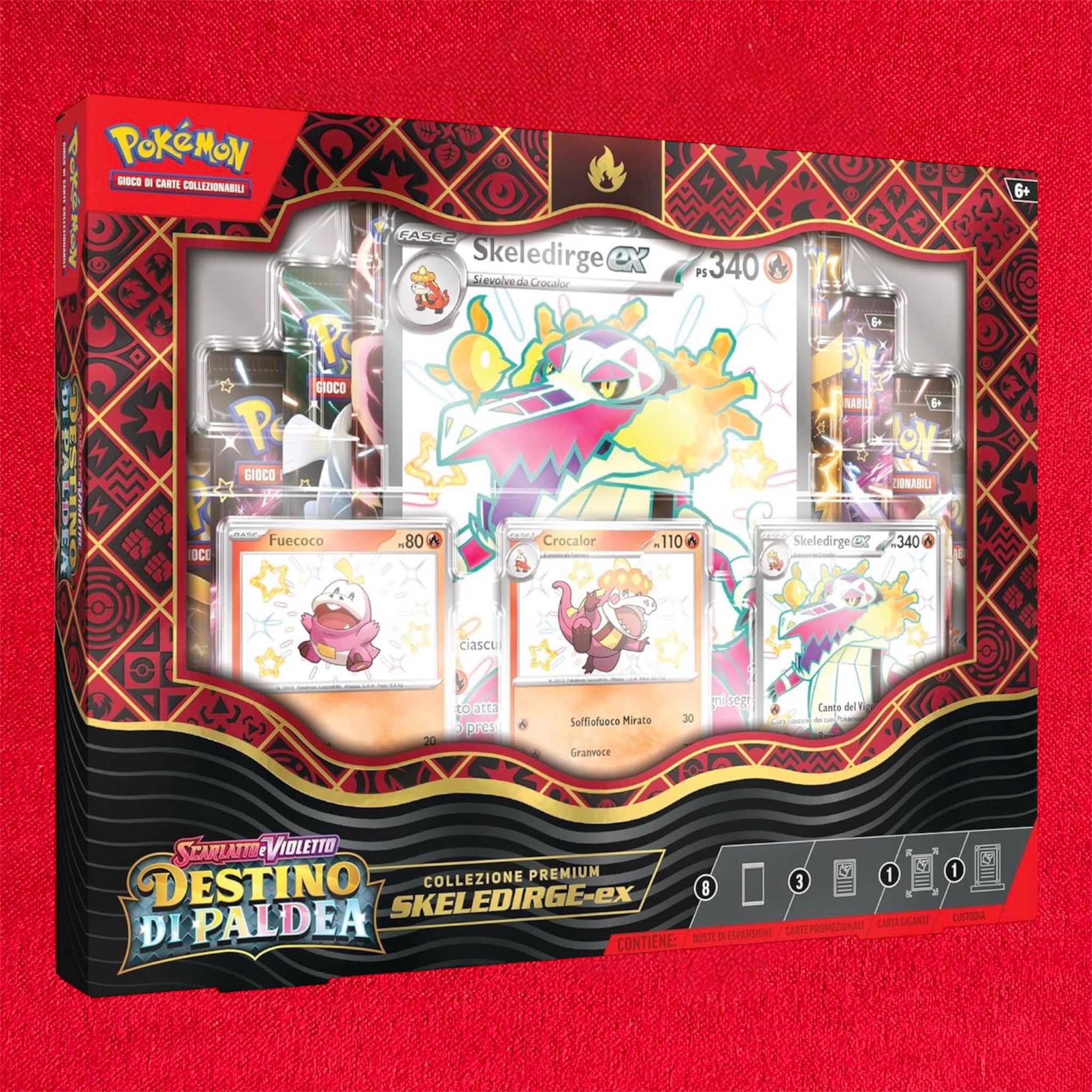 Collezione premium Skeledirge-ex dell'espansione Scarlatto e
Violetto Destino di Paldea